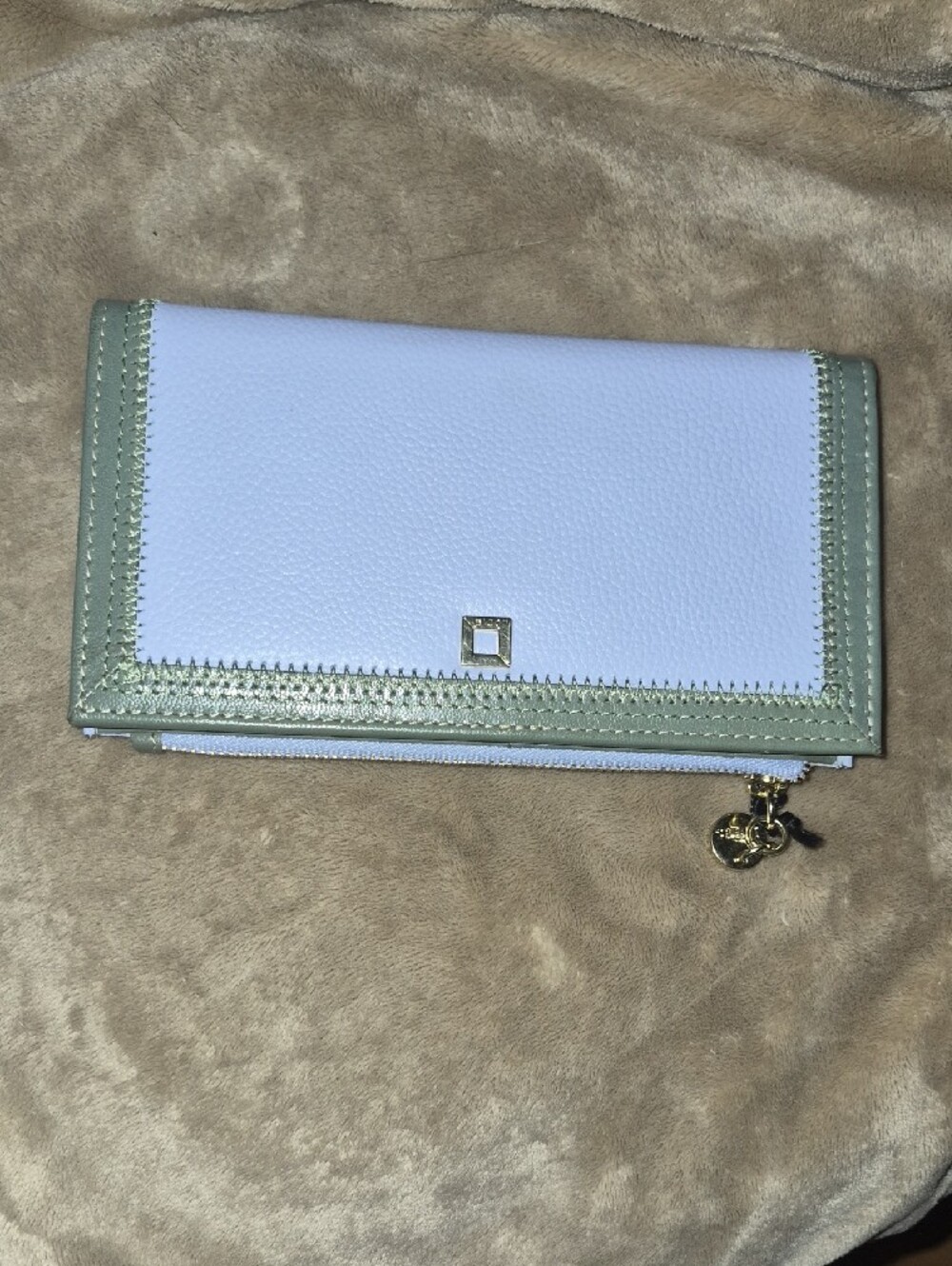 LODIS Cafe LG Wallet- Leather  Aura/sage NWT